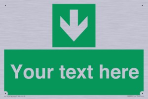 Safe condition Custom arrow down sign